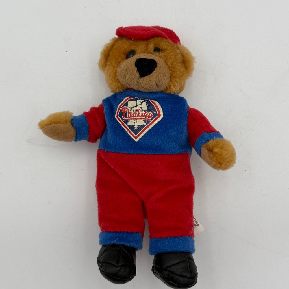 Vintage 2002 Philadelphia Phillies Plush Teddy Bear MLB Good Stuff 7 Inch